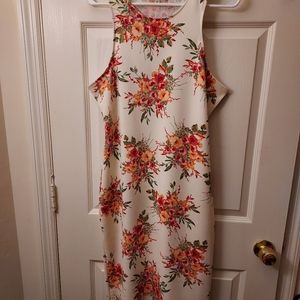 Cream and floral dress